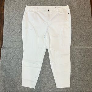 Talbots Flawless High Waist Jegging Ankle Jeans Womens Size 24W White Stretch